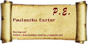 Pauleszku Eszter névjegykártya